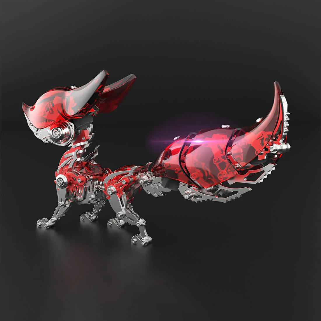 3D Mechanical Metal Fox Model