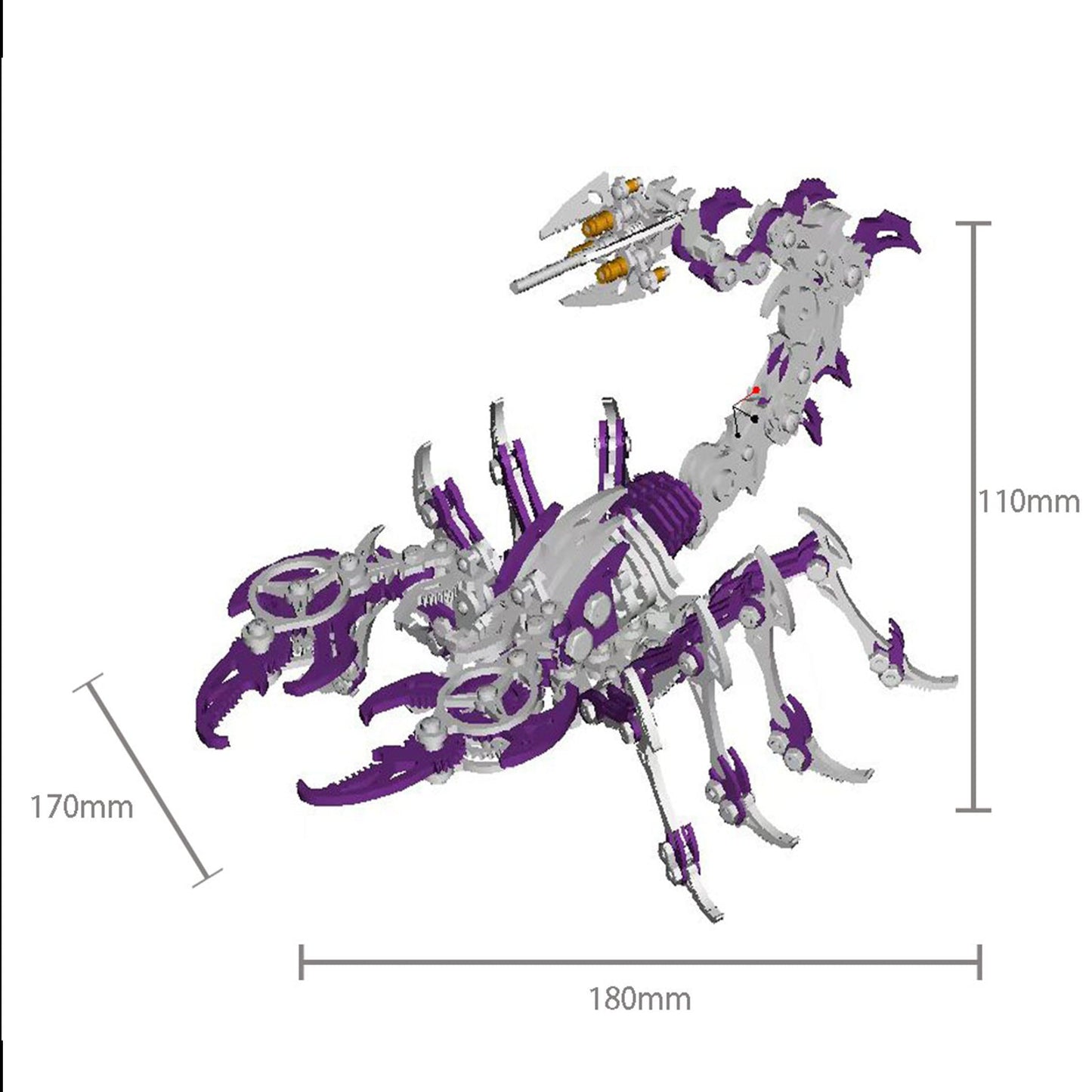 Mechanical Scorpion 3D Alloy Model kit（ Comes with English manual)