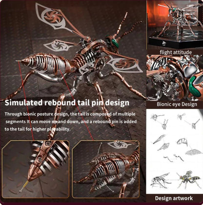 longpin-3D mechanical wasp Stainless steel Model assembly kit(come with english instruction and tool kit)