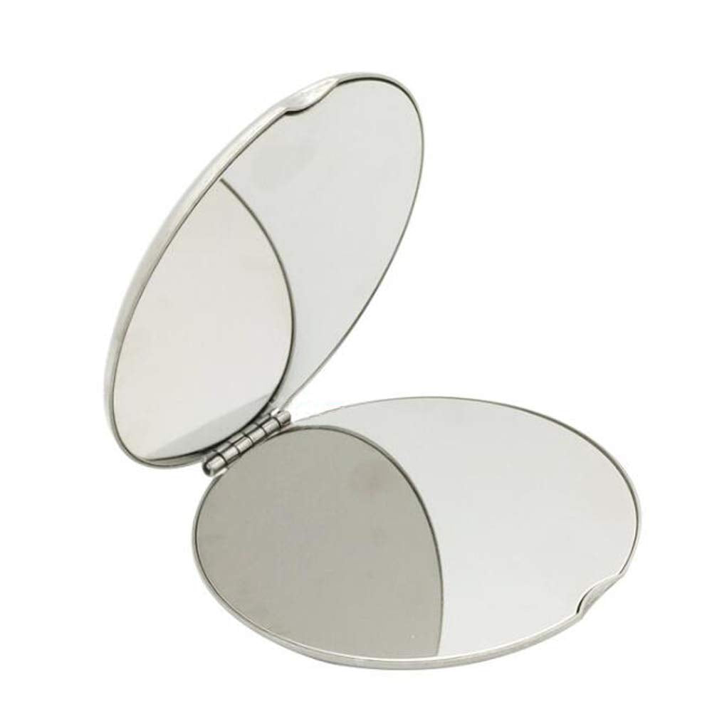 Stainless steel folding mirror, double-sided pocket mirror, non-breakable mirror Floatingcity